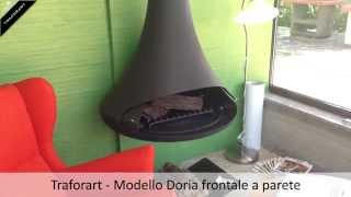 Пристінний дизайнерський камін Traforart Doria Frontal