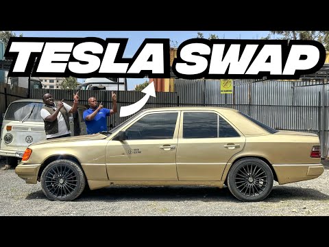 World’s First TESLA SWAPPED Mercedes Benz W124 !!!!
