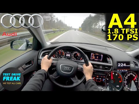 2013 Audi A4 Avant 1.8 TFSI 170 PS  Top Speed POV Drive + Fuel Consumption | Autobahn No Speed Limit