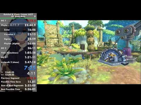 Ratchet and Clank Future: A Crack in Time all gold bolts speedrun in 3:36:00 (2:47:18 IGT) (WR)