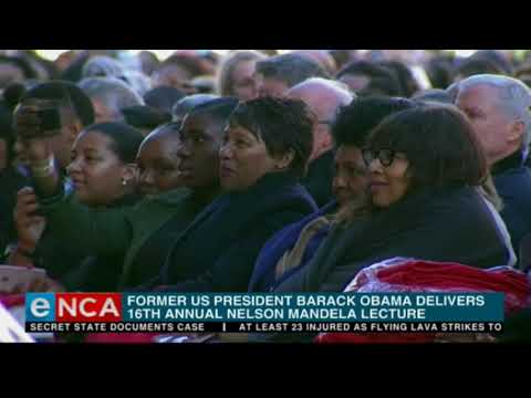 Barack Obama speaks at the Mandela Lecture