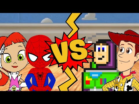 M.U.G.E.N Battles | Spider-Man/Atomic Betty vs Woody/Buzz Lightyear