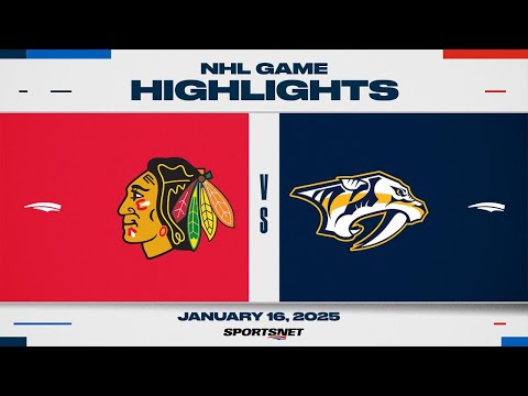 NHL Highlights | Blackhawks vs. Predators - January 16, 2025