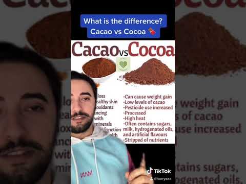 Cocoa vs cacao