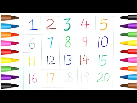 Numbers 1-20 | Read and write Numbers | Learning Video for kids