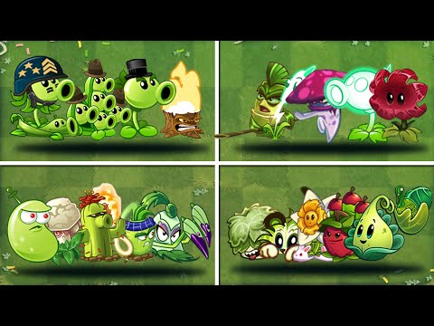 Team Mega Gatling Pea Vs 03 Super Team 05 Plant - Which Team Plant Strongest？- PvZ 2 Team 05 Plant