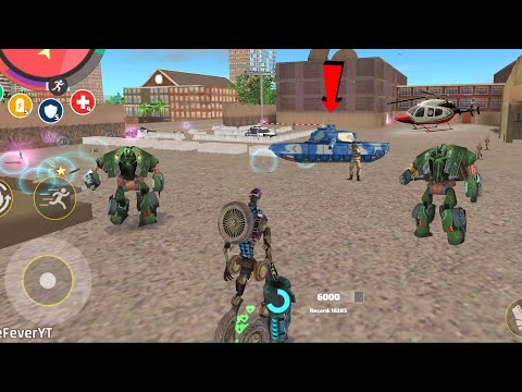 Rope Hero: Vice Town (Robot Bike Fight Army Zombies) Car our Robot Ke Fight - Android Gameplay HD