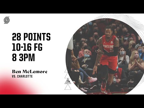 Ben McLemore Highlights (28 Points, 8 3PM) | Trail Blazers vs. Hornets | Dec. 17, 2021