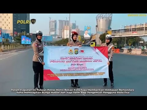 POLRES METRO BEKASI BERBAGI BUNGA