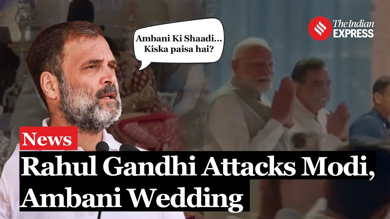 Rahul Gandhi Slams Modi Govt For Favoring Wealthy, Cites Ambani Wedding at Haryana Rally"