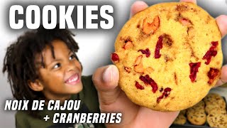 COOKIES NOIX DE CAJOU & CRANBERRIES (Idée de Goûter fait maison) E02