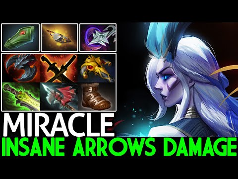 MIRACLE [Drow Ranger] Crazy Multishot Damage Next Level Plays Dota 2