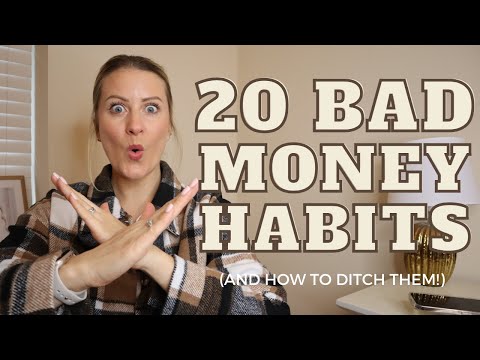 20 Bad Money Habits To Ditch For Better Financial Well-being In 2023! Frugal Living To Save Money.