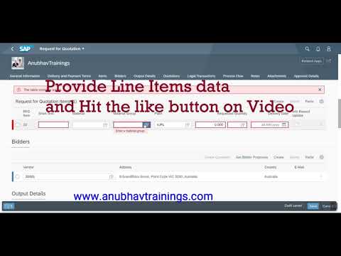 Create Request for Quotation in S 4HANA Cloud | Using Fiori Elements List Report App |Draft in Fiori