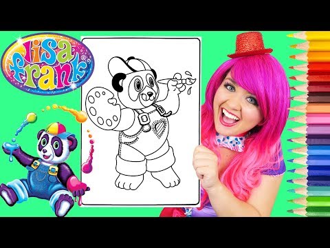 Coloring Lisa Frank Panda Bear Coloring Book Page Prismacolor Colored Pencil | KiMMi THE CLOWN Video