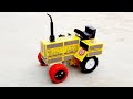 How To Make Matchbox DC Motor Tractor DIY At Home Matchbox Crafts DIY Tractor