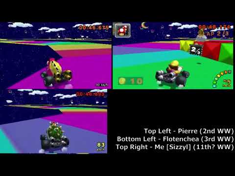CTGP-7 GBA Rainbow Road WR Comparison June 2022