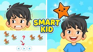 Interactive Kids Lesson: Master Shapes, Writing Letters, and Memory Games