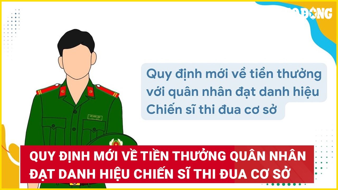 Quy định mới về tiền thưởng với quân nhân đạt danh hiệu Chiến sĩ thi đua cơ sở