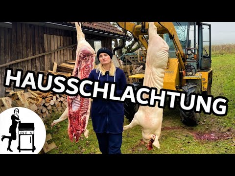Home slaughtering like in old Bavaria | The woman at the grill