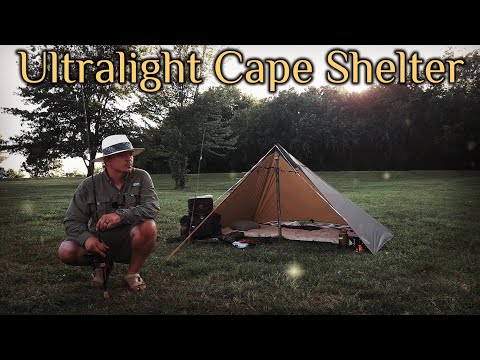 Overnight Camping in the ONEWIND OUTDOORS Ultralight Cape Shelter | Fishing & Full Loadout