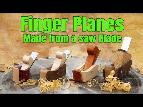 How to make tiny wooden finger planes | Irons made from a saw blade