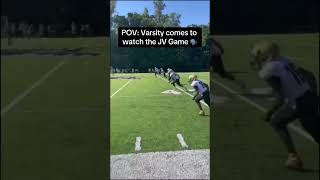 Varsity is always HYPE at JV games 😤🏈 #shorts