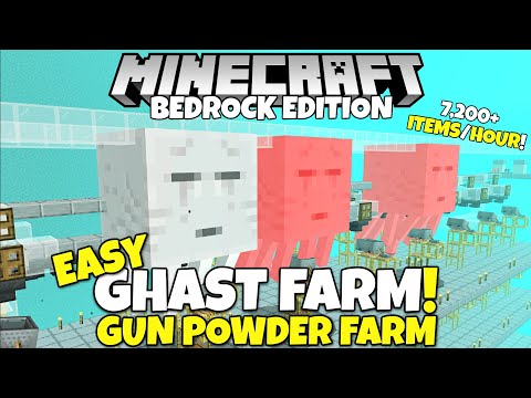 silentwisperer - Minecraft Bedrock: FAST Ghast Farm Tutorial! 4,400+ Gunpowder/Hour! MCPE Xbox Ps4 PC Switch