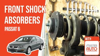 Youtube thumbnail of video "How to replace the front shock absorbers Passat 6 ➿"
