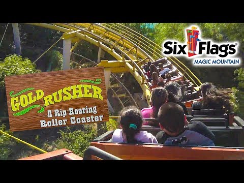 On-ride point of view of Gold Rusher