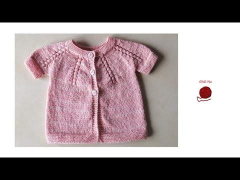 Babyjacke mit Rundpasse stricken, Schritt für Schritt, andere Größen siehe Infobox