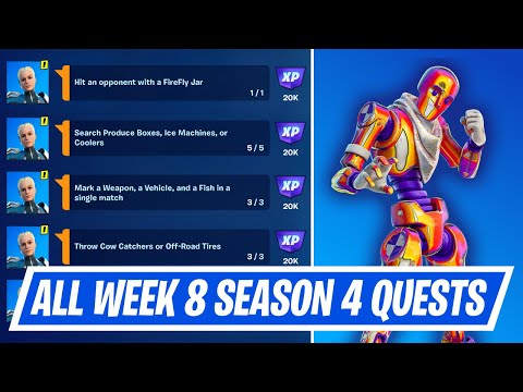 Fortnite Week 8 Quests Guide - How to complete Week 8 Weekly Challenges in Chapter 3 Season 4