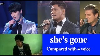 she's gone | compared with 4 voice