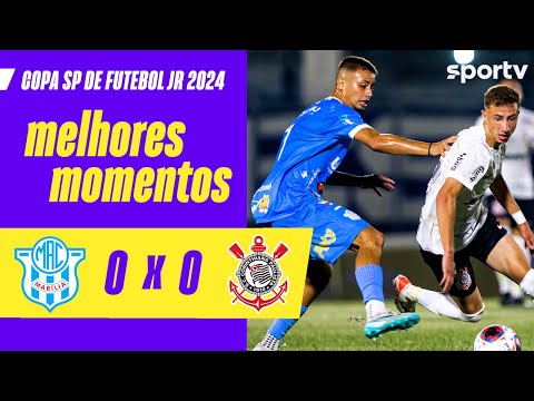 Gols e lances de Marília x Corinthians
