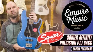 Video thumbnail for Squier Affinity Series Precision P/J Bass (Laurel Fretboard) - EMPIRE MUSIC by Empire Music