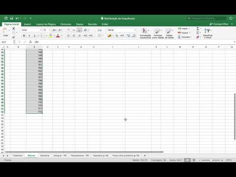Tabelas de distribuição de frequências com intervalos