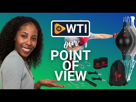 Double End Bag Boxing Ball - PU Leather Double End Boxing Speed Bag - Punching Bag with Adjustable Cords Carry Bag - WTI product video review