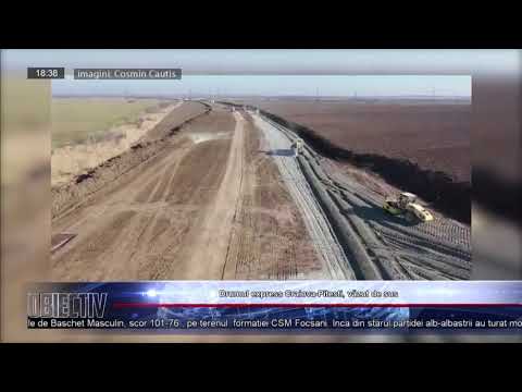 Drumul express Craiova-Pitești, văzut de sus