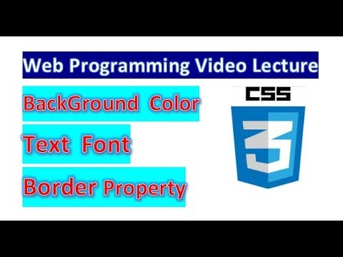 5 Color Background Border Font Text property in CSS