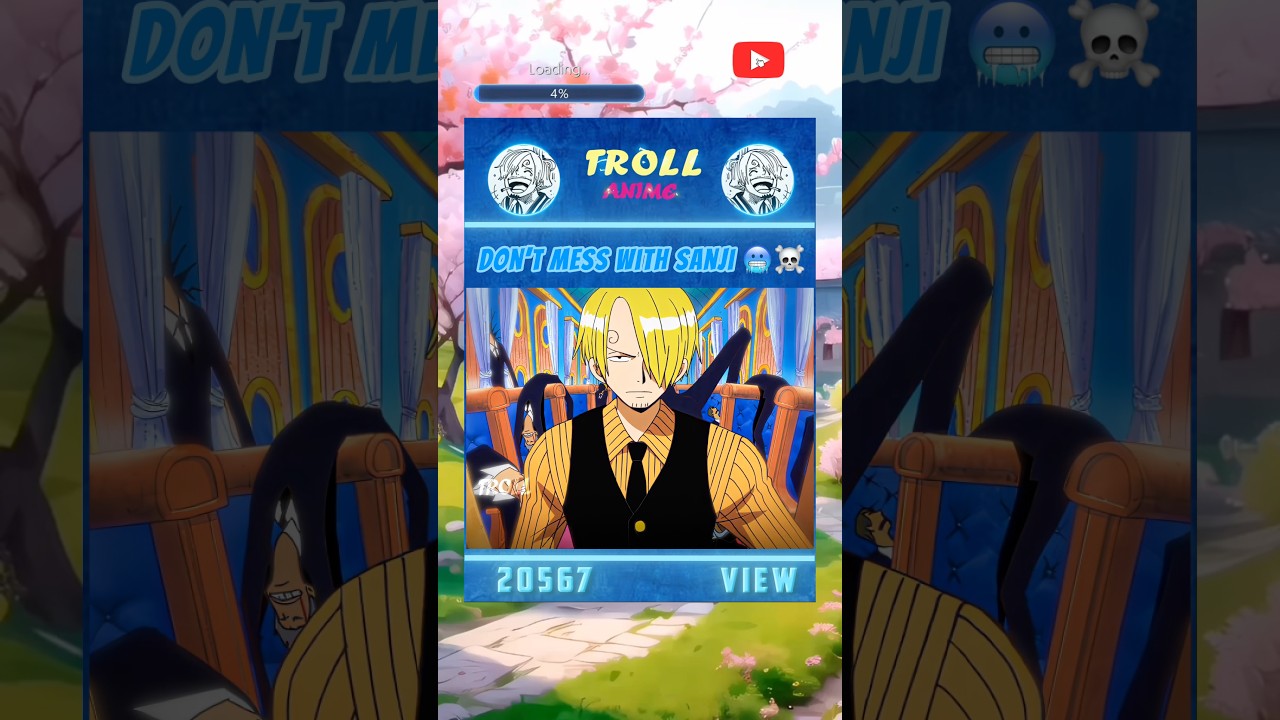 Don’t Mess With Sanji ☠️ #luffy #zoro #sanji #onepiece