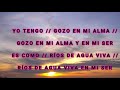 Yo tengo gozo en mi alma con letra instrumental (lo puedes utilizar como pista)