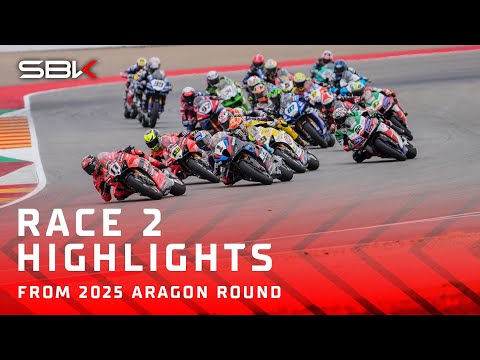HIGHLIGHTS eines spannenden Rennens 2 in Aragon 🍿 🔝 | 2025 #AragonWorldSBK 🇪🇸