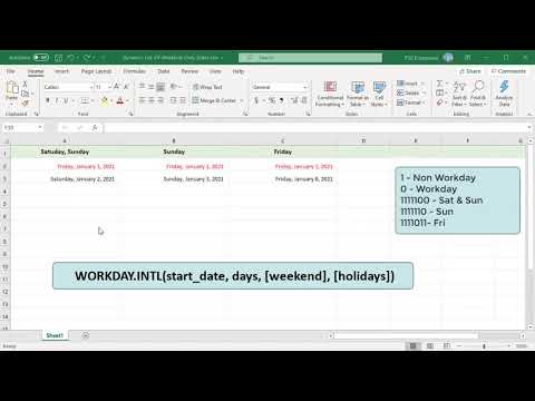 How to Generate List of WeekEnd Only Dates in Excel - Office 365