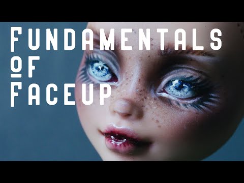FUNDAMENTALS OF FACE UP | How to draw doll faces | Monster high repaint | etellan