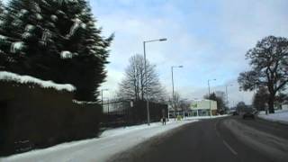 preview picture of video 'Driving In Snow Along Blackpole Road & Hurst Lane, Worcester, Worcestershire 24th December 2010'