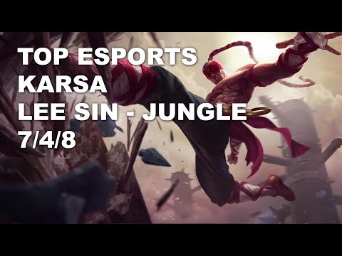 Top Esports Karsa Jungle Lee Sin vs Jarvan IV - KR Challenger Rank Game 10.7