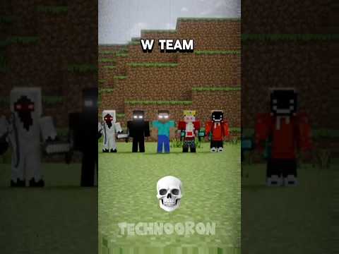 Youtuber Team Vs W Team 😱 ( Hindi ) #shorts #minecraft #minecraft #animation #herobrine #sigma
