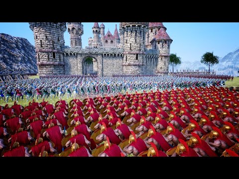 Spartans Lay Siege on Medieval Castle - Ultimate Epic Battle Simulator