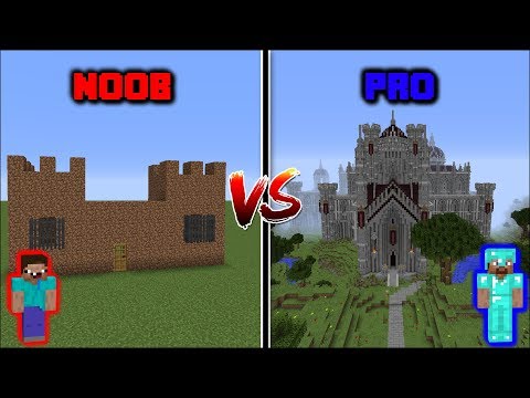 MC Naveed - Minecraft - Minecraft NOOB VS PRO: CASTLE BUILD CHALLENGE in Minecraft
