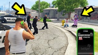 GTA 5 - What Happens if you call Police to Grove Street?